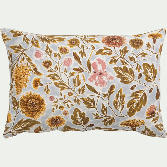 SOULEOU - Coussin motif Provence en coton 40x60cm - marron