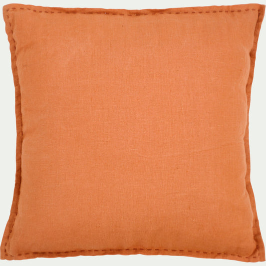 VINON - Coussin en lin lavé 45x45cm - brun rustrel