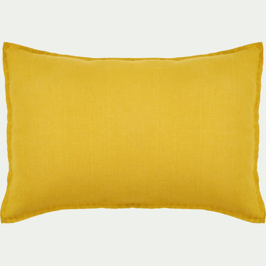 VINON - Coussin en lin lavé 40x60cm - jaune archillea