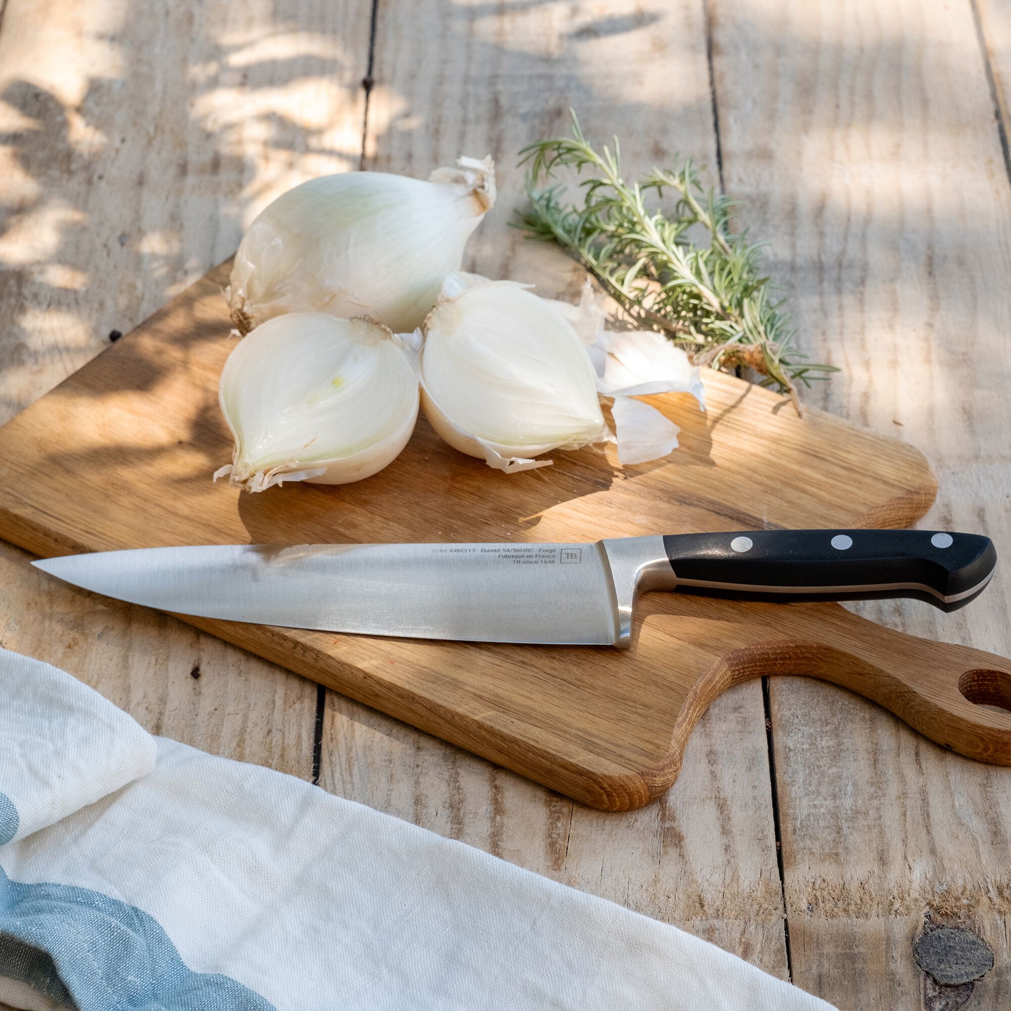 MAITE - Couteau de chef forgé avec lame 19cm en métal