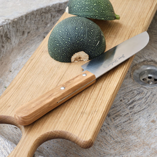 TRADITION - Couteau santoku en inox et bois d'olivier 28cm - naturel