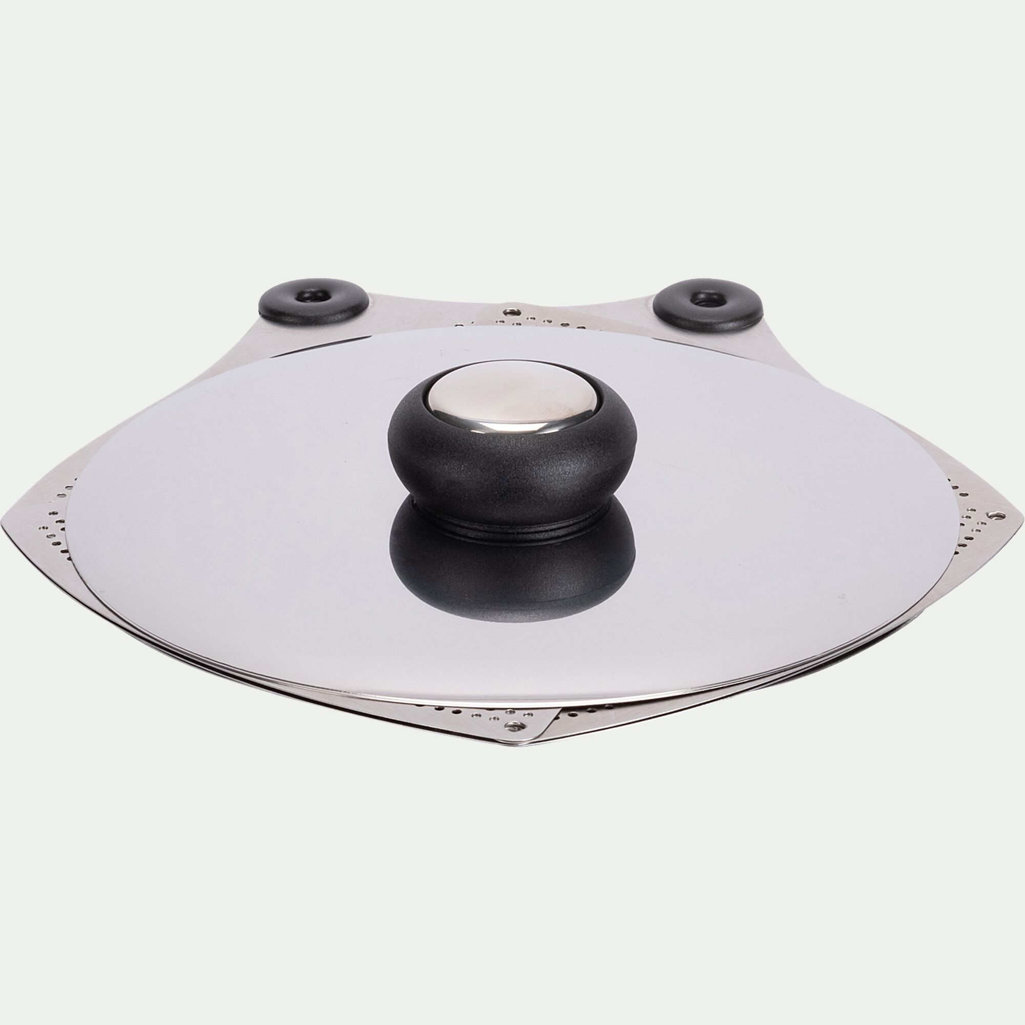EVENTAIL - Couvercle ajustable en inox - gris métallisé
