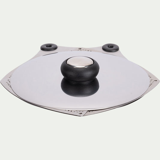 EVENTAIL - Couvercle ajustable en inox - gris métallisé