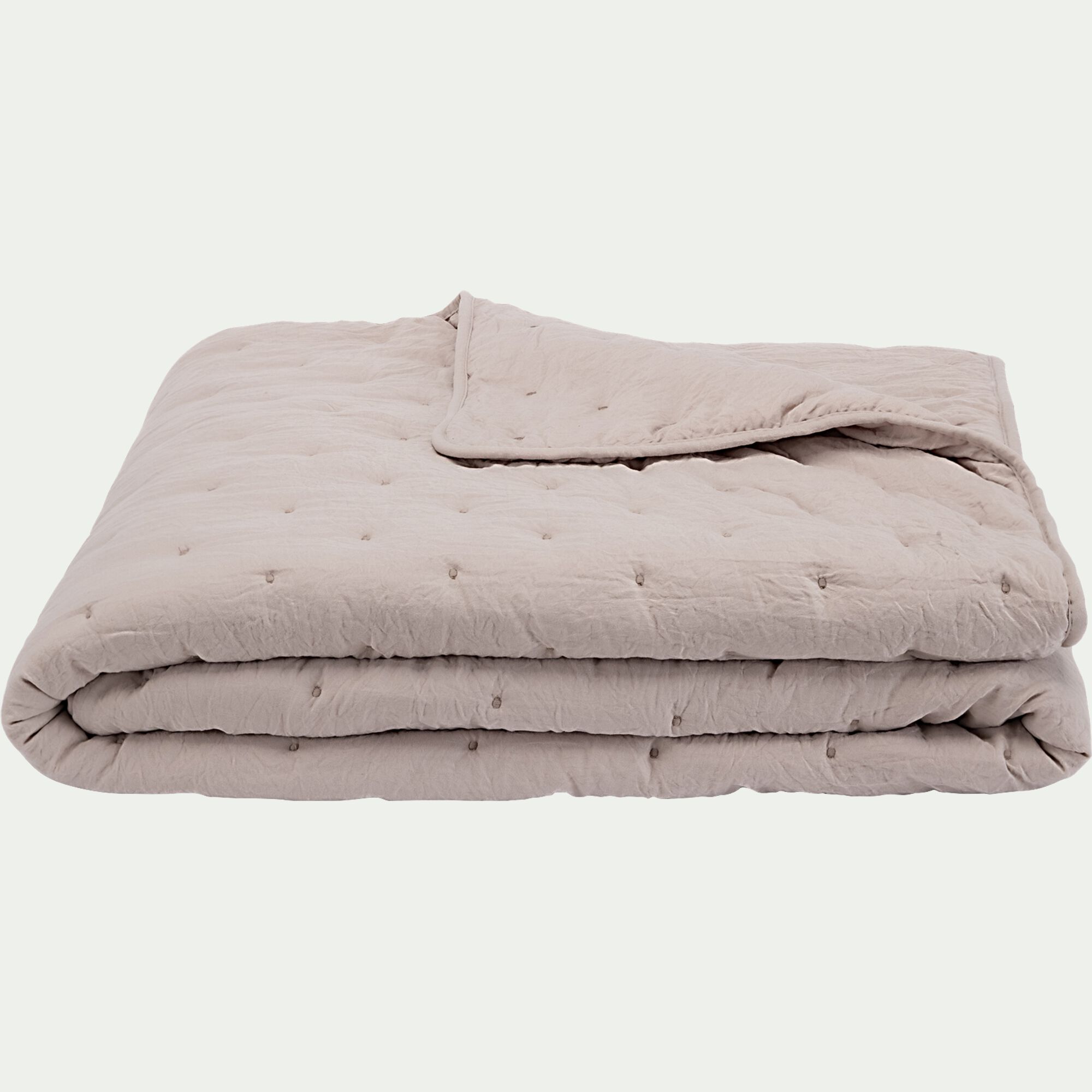 BADOUR - Couvre-lit 180x230cm effet capitonné - beige alpilles