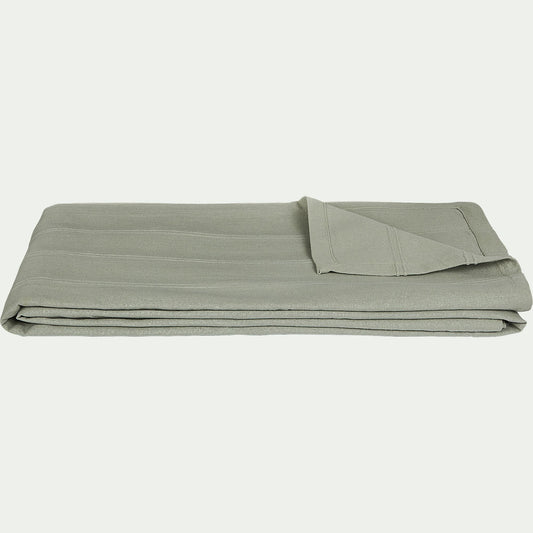 BELCODENE - Couvre-lit tissé en coton 230x250cm - vert olivier