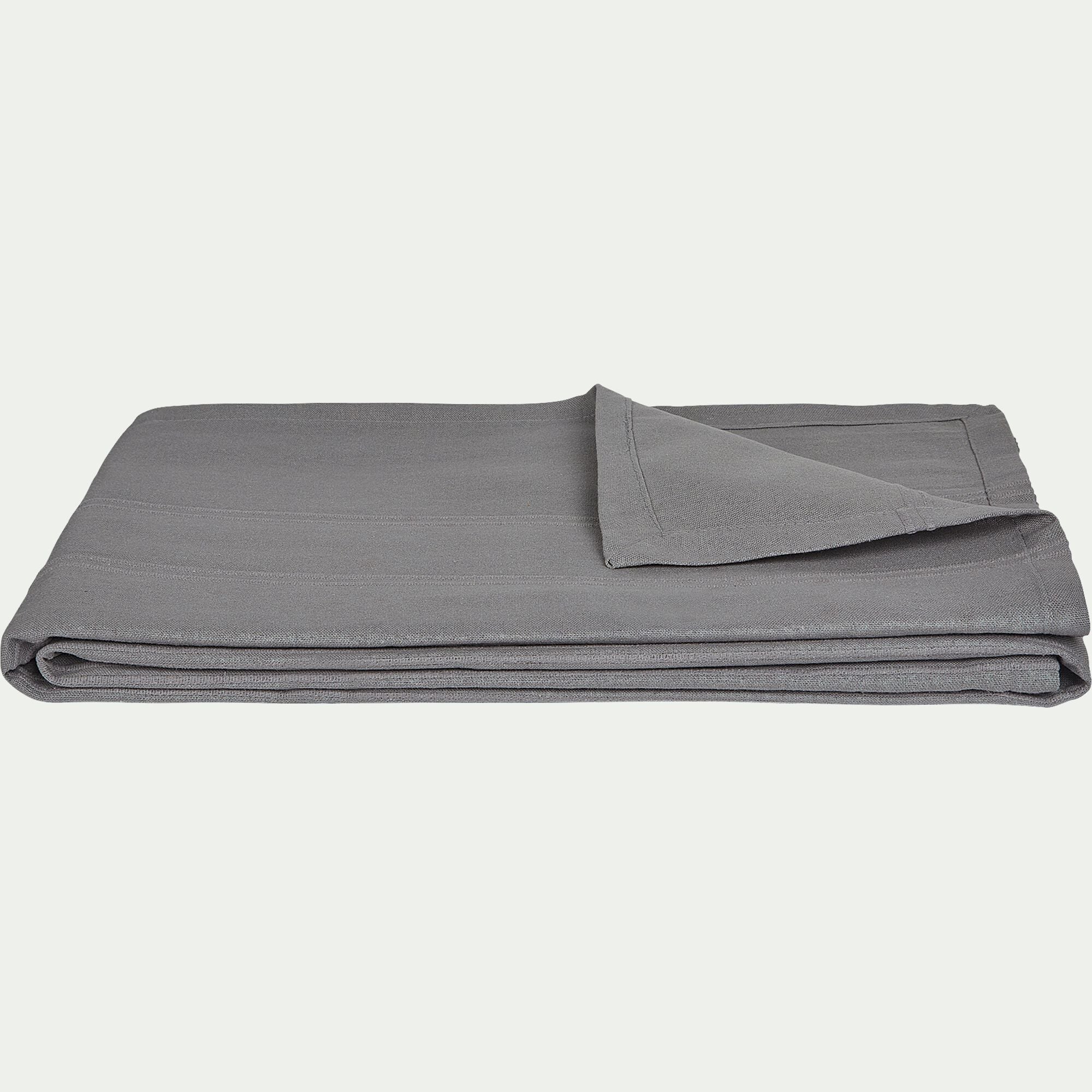 BELCODENE - Couvre-lit tissé en coton 180x230cm - gris borie