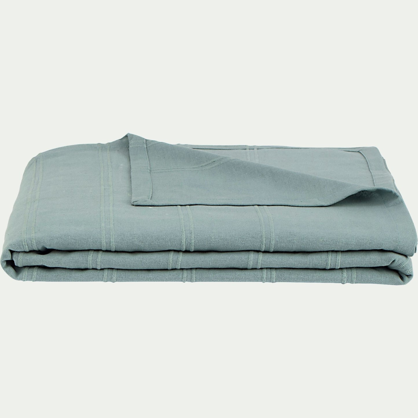 BELCODENE - Couvre-lit tissé en coton 230x250cm - bleu calaluna