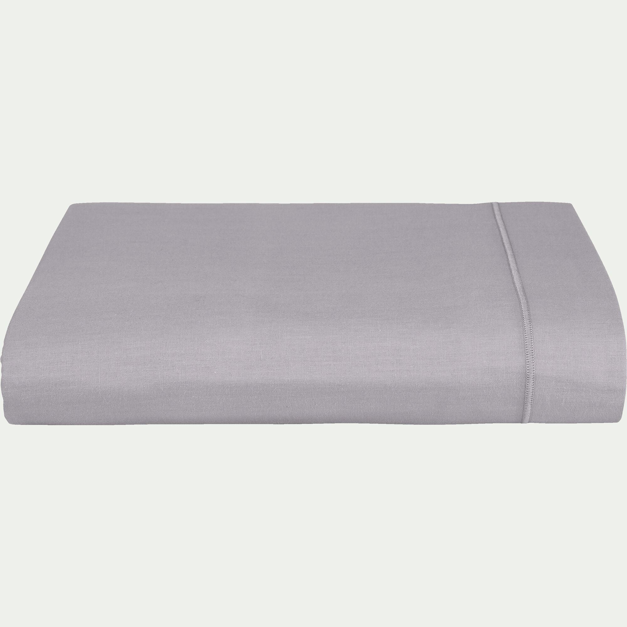 CALANQUES - Drap plat en coton 270x300cm - gris restanque