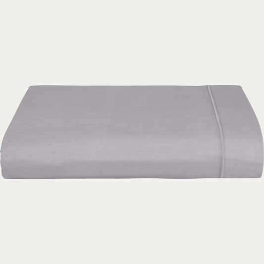 CALANQUES - Drap plat en coton 270x300cm - gris restanque