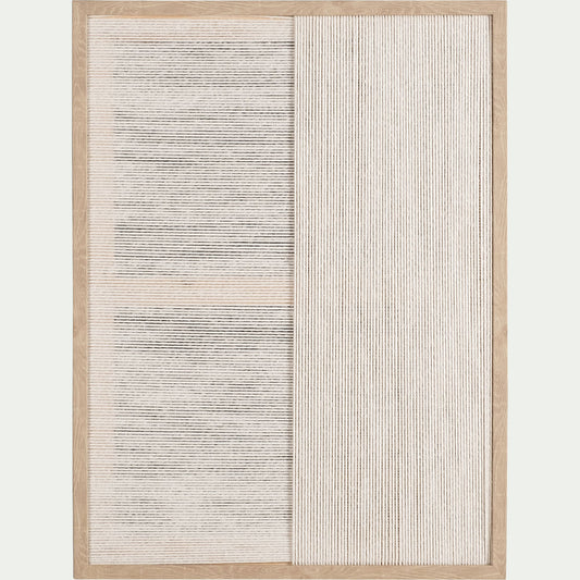 CATTARE - Cadre décoratif en corde 45x60cm - beige