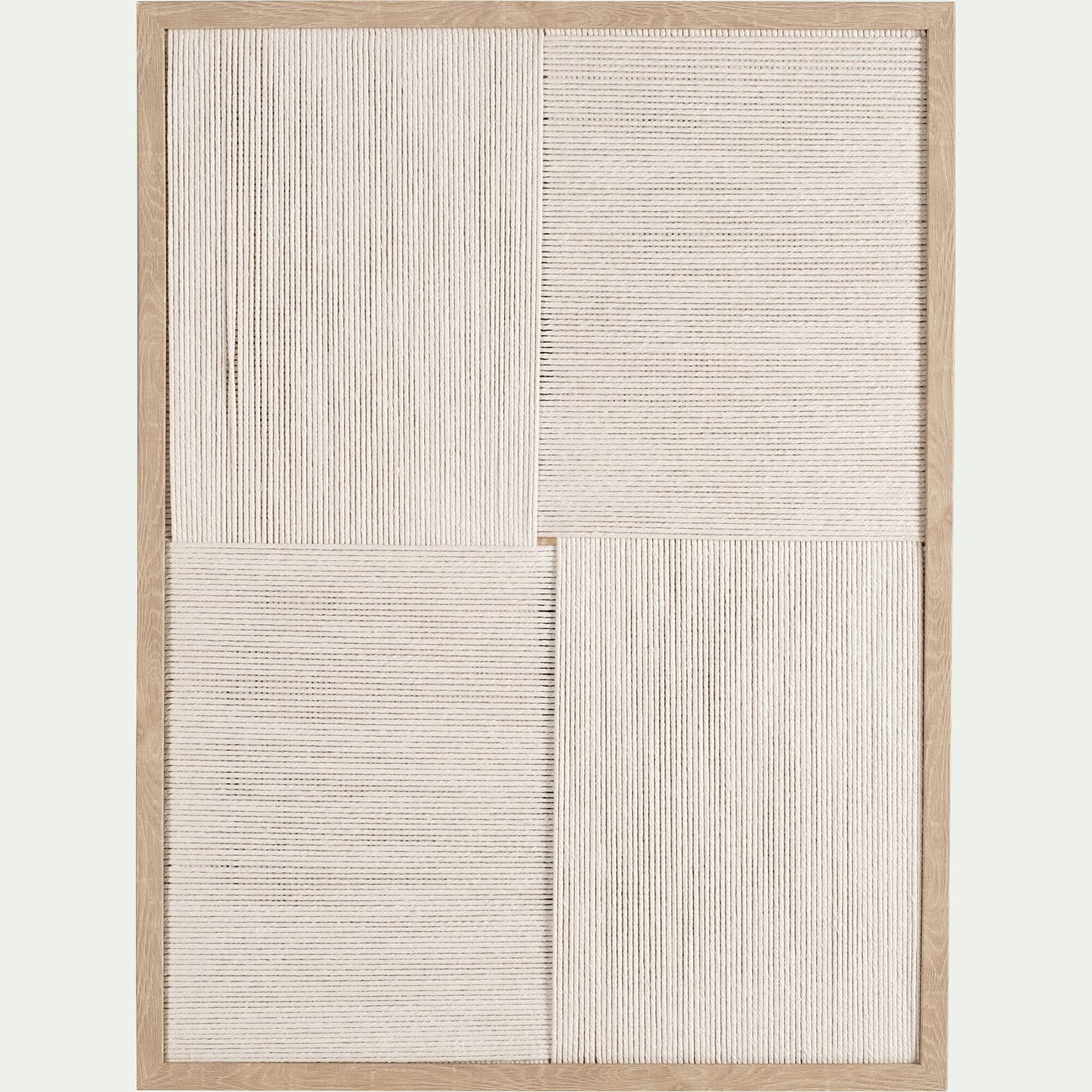 CATTARE - Cadre décoratif en corde tissée 45x60cm - beige