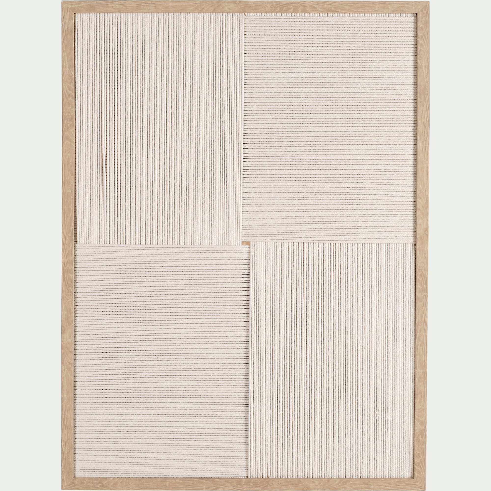 CATTARE - Cadre décoratif en corde tissée 45x60cm - beige