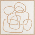 CATTARE - Cadre décoratif en papier travaillé motif contemporain 45x60cm - beige
