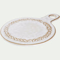 ALBA - Dessous de plat motif végétal en grès D20cm - beige alpilles