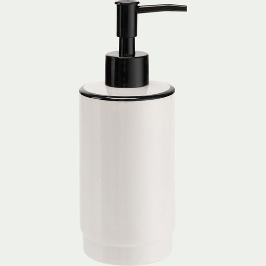 DIVI - Distributeur à savon en grès - blanc H18,50cm