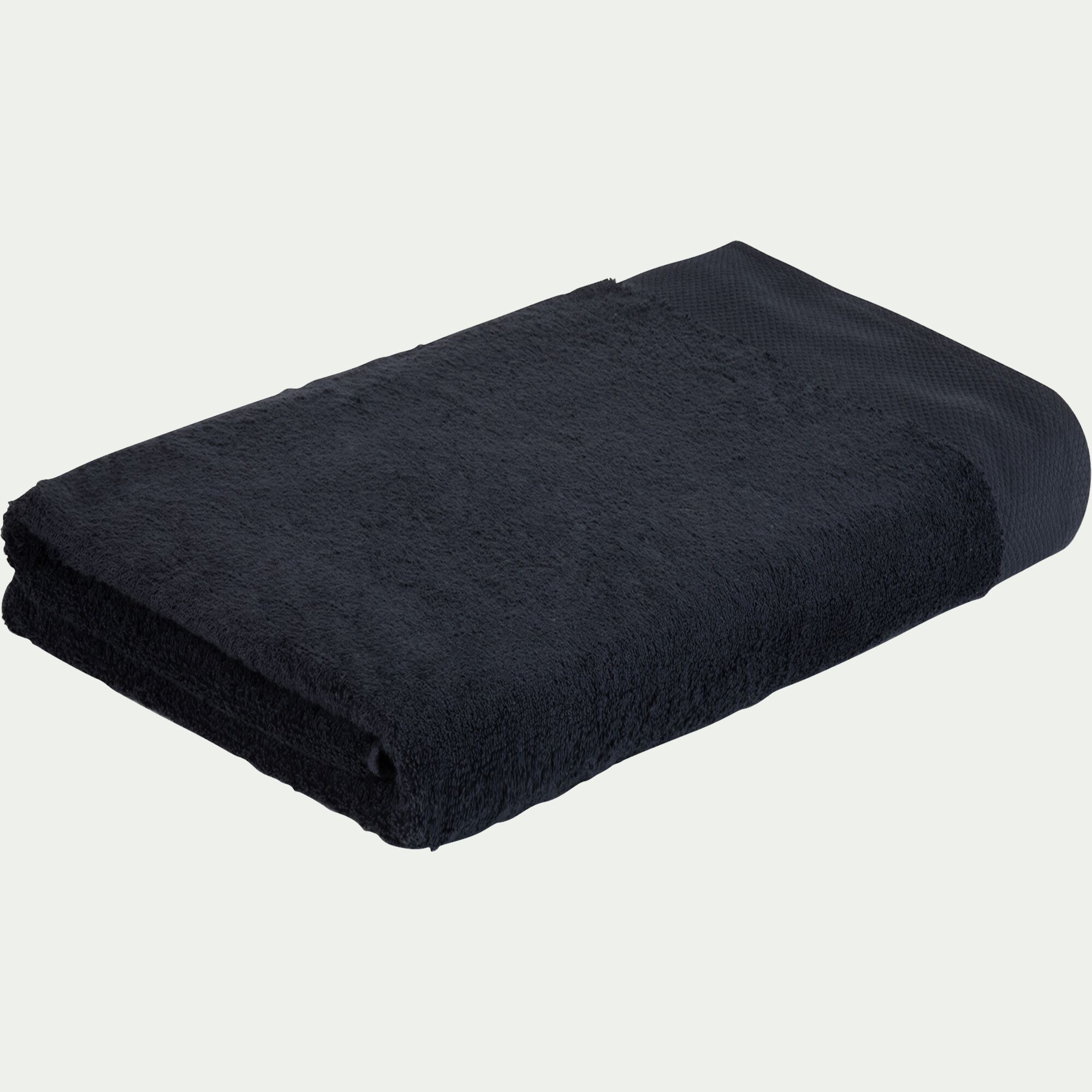 AZUR - Drap de bain en coton peigné - gris calabrun 100x150cm
