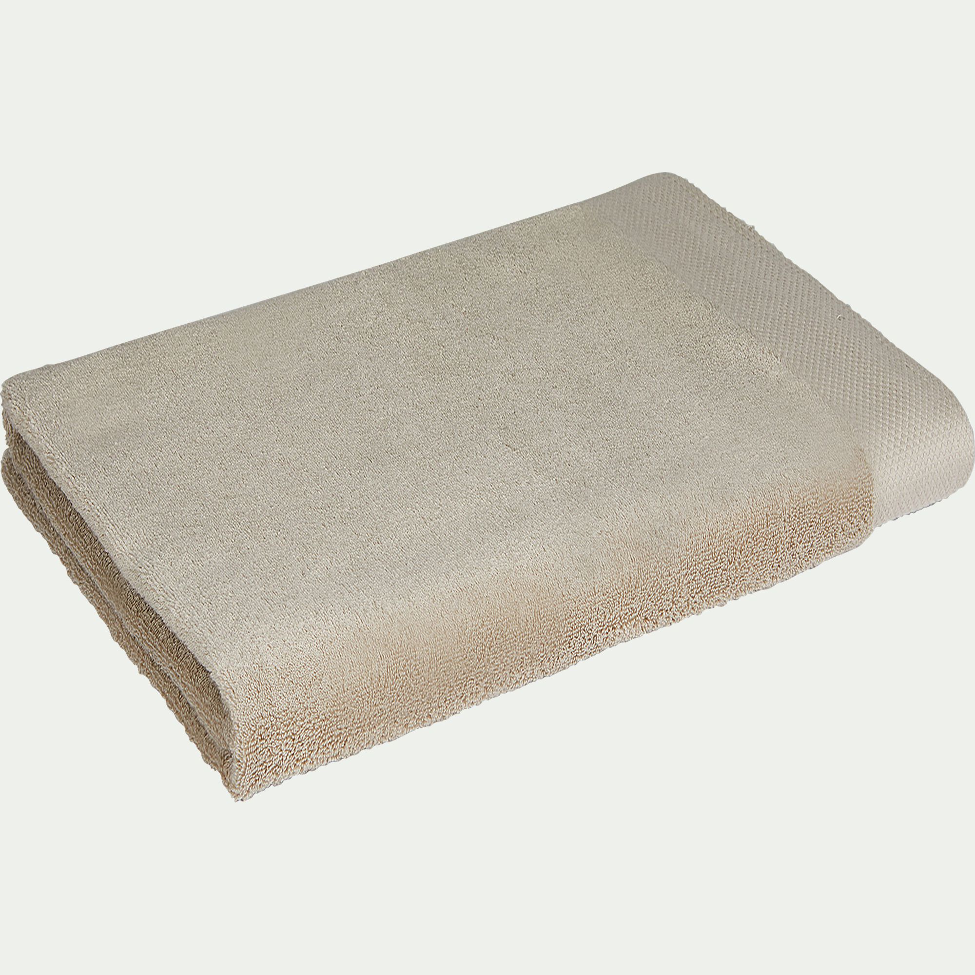 AZUR - Drap de bain en coton peigné - beige alpilles 100x150cm