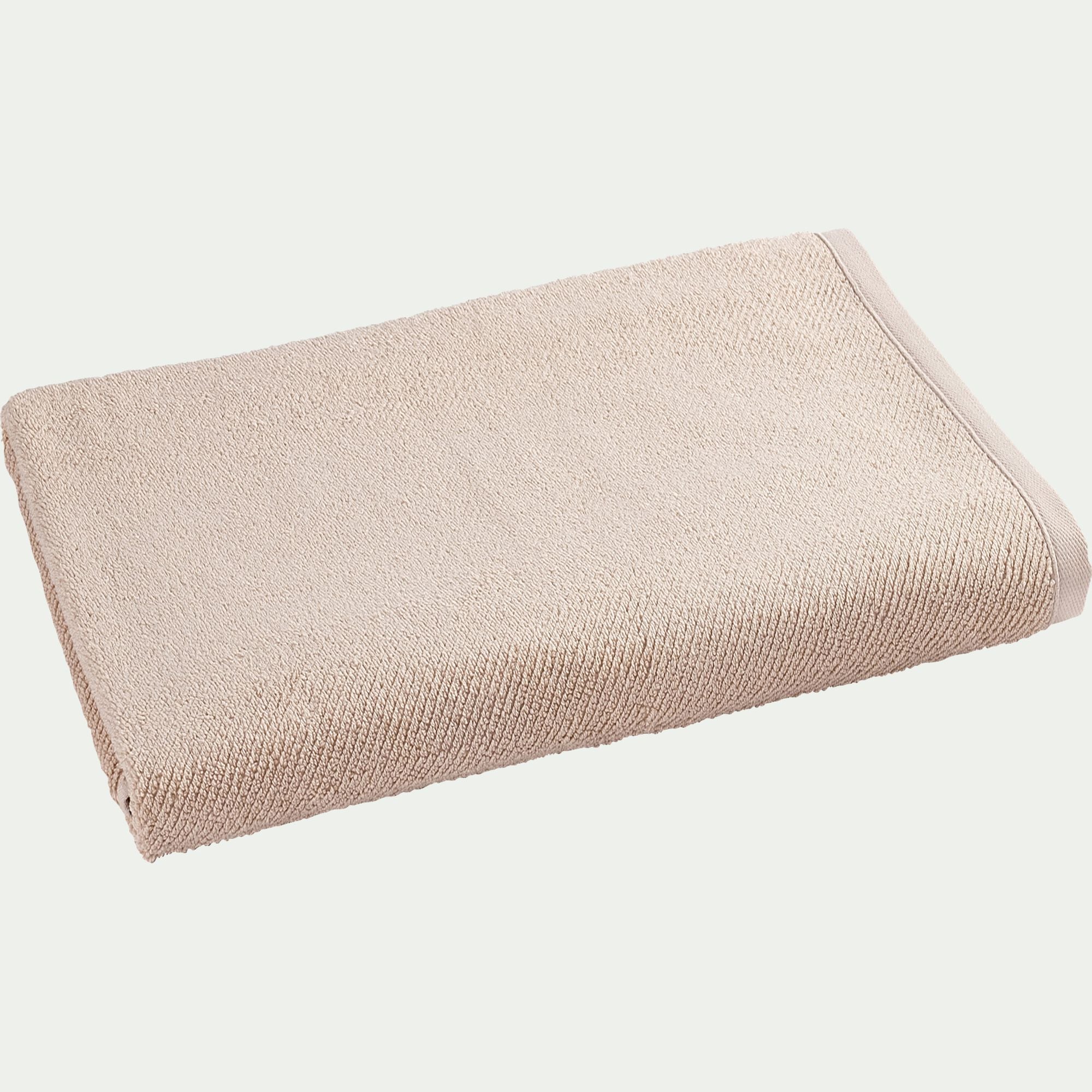 COLINE - Drap de bain en bouclettes de coton bio - beige alpilles 90x150cm