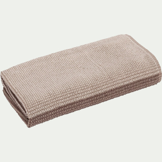 HUGO - Drap de bain bouclette jacquard en coton - beige alpilles 100x150cm