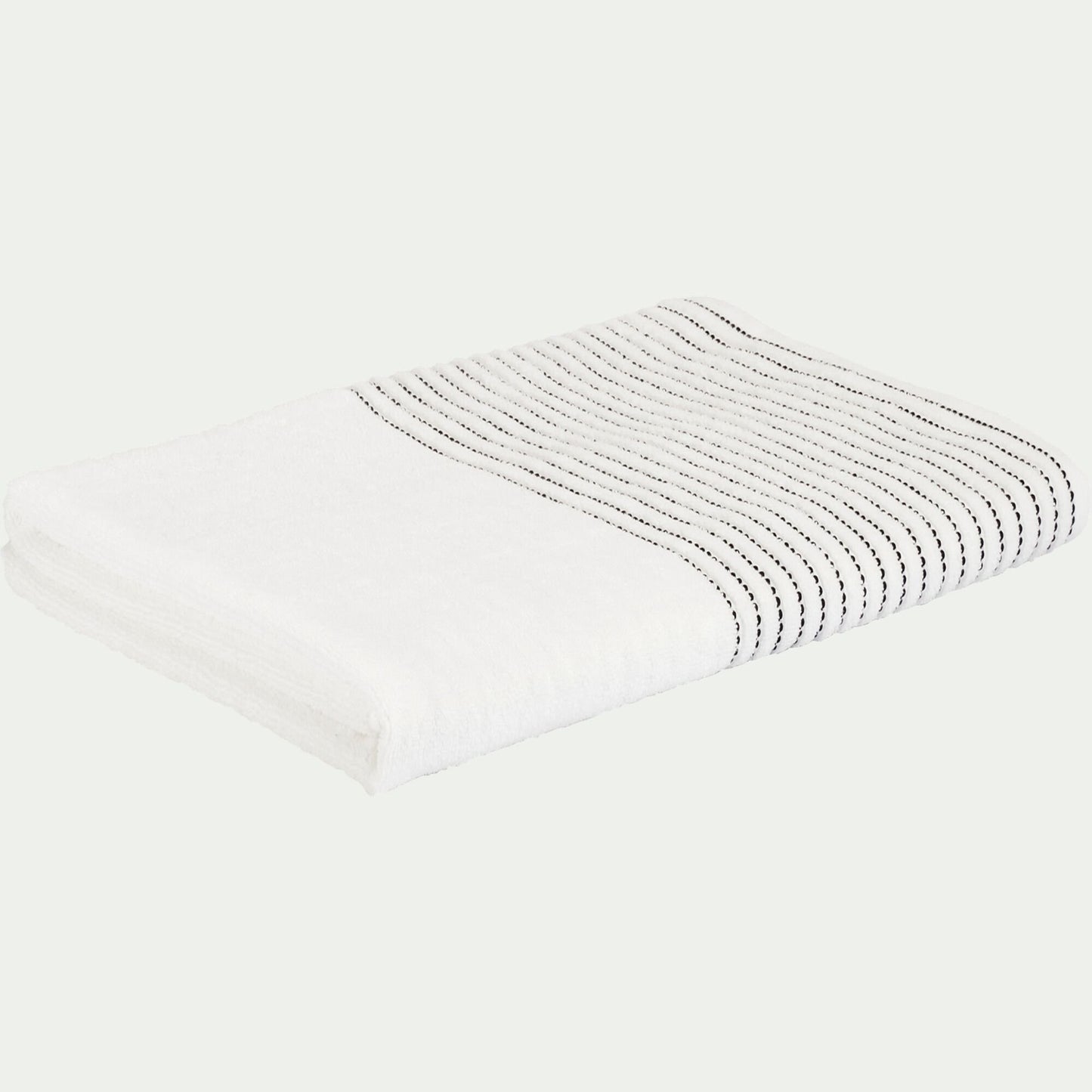 RHODES - Drap de bain en coton - blanc ventoux 100x150cm