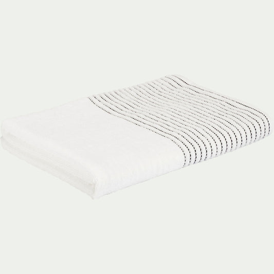 RHODES - Drap de bain en coton - blanc ventoux 100x150cm