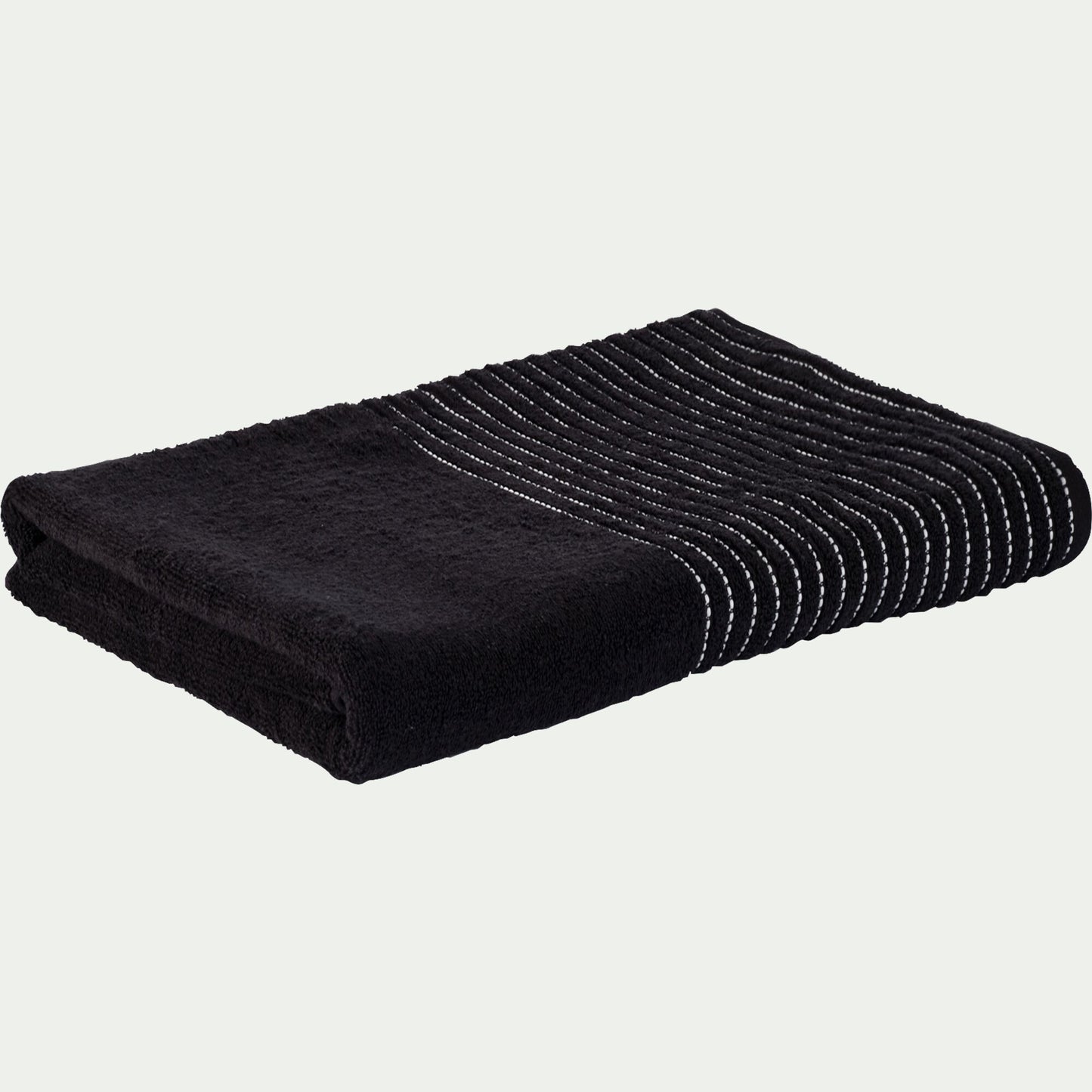 RHODES - Drap de bain en coton - noir 100x150cm