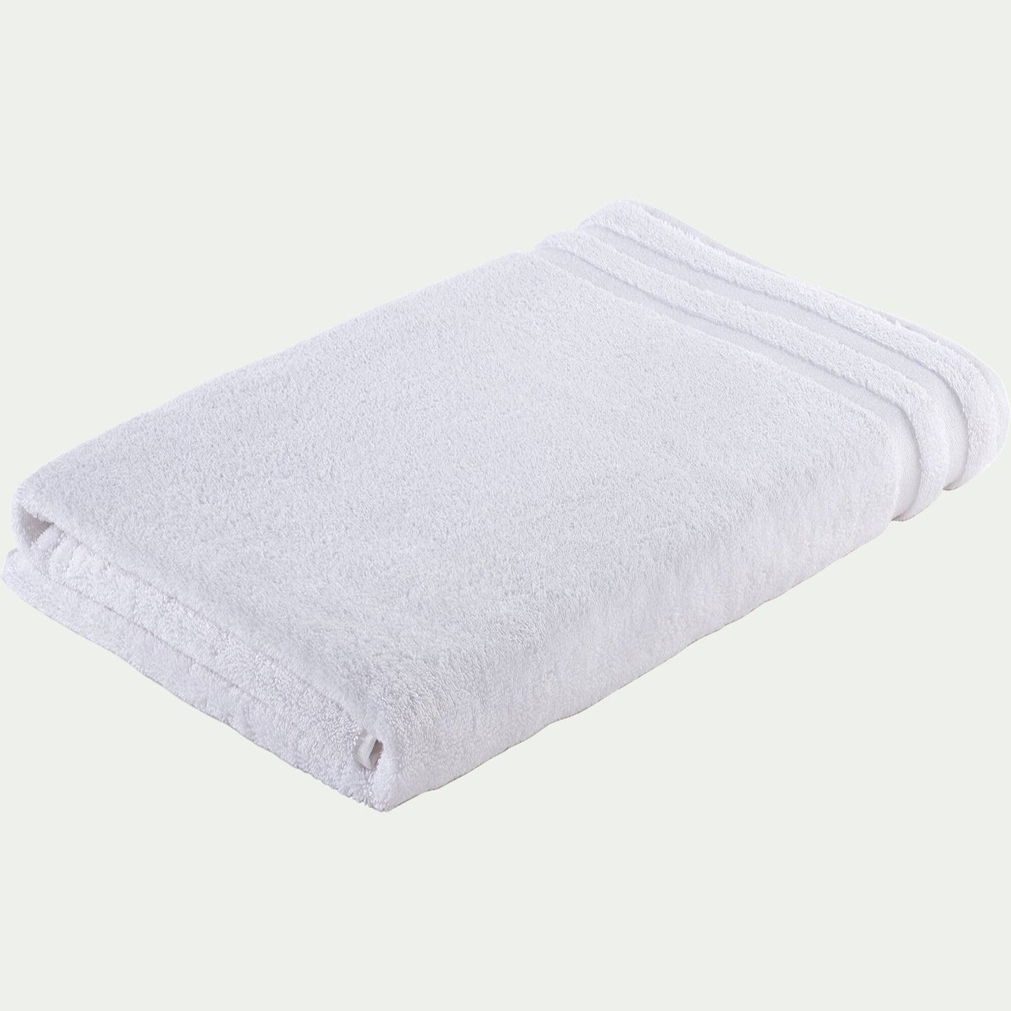 RIVIERA - Drap de bain qualité hôtelière en coton - blanc 100x150cm