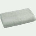 COLINE - Drap de douche en bouclettes de coton bio 70x130cm - vert olivier