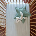 CALANQUES - Drap housse bébé en coton bio 60x120+B15cm - vert