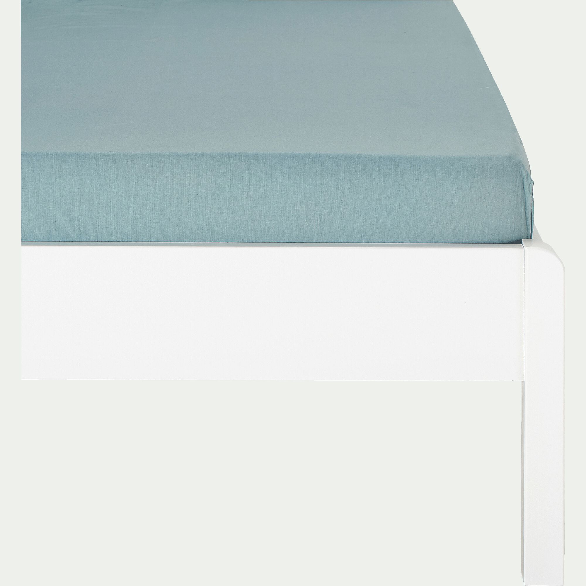 CALANQUES - Drap housse enfant en coton 90x170+B15cm - bleu calaluna