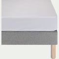 BONSON - Drap housse en percale de coton 180x200cm B30cm - blanc