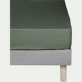 CALANQUES - Drap housse en coton 140x200cm B40cm - vert cèdre