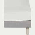 FLORE - Drap housse en percale de coton 180x200cm B30cm - blanc