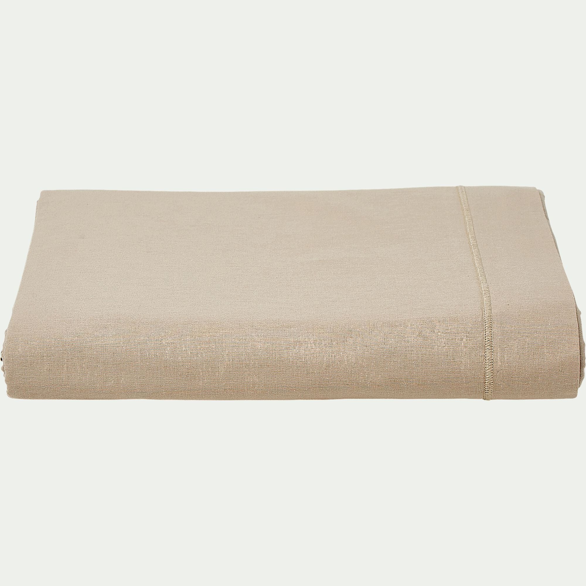 CALANQUES - Drap plat en coton 180x300cm - beige alpilles