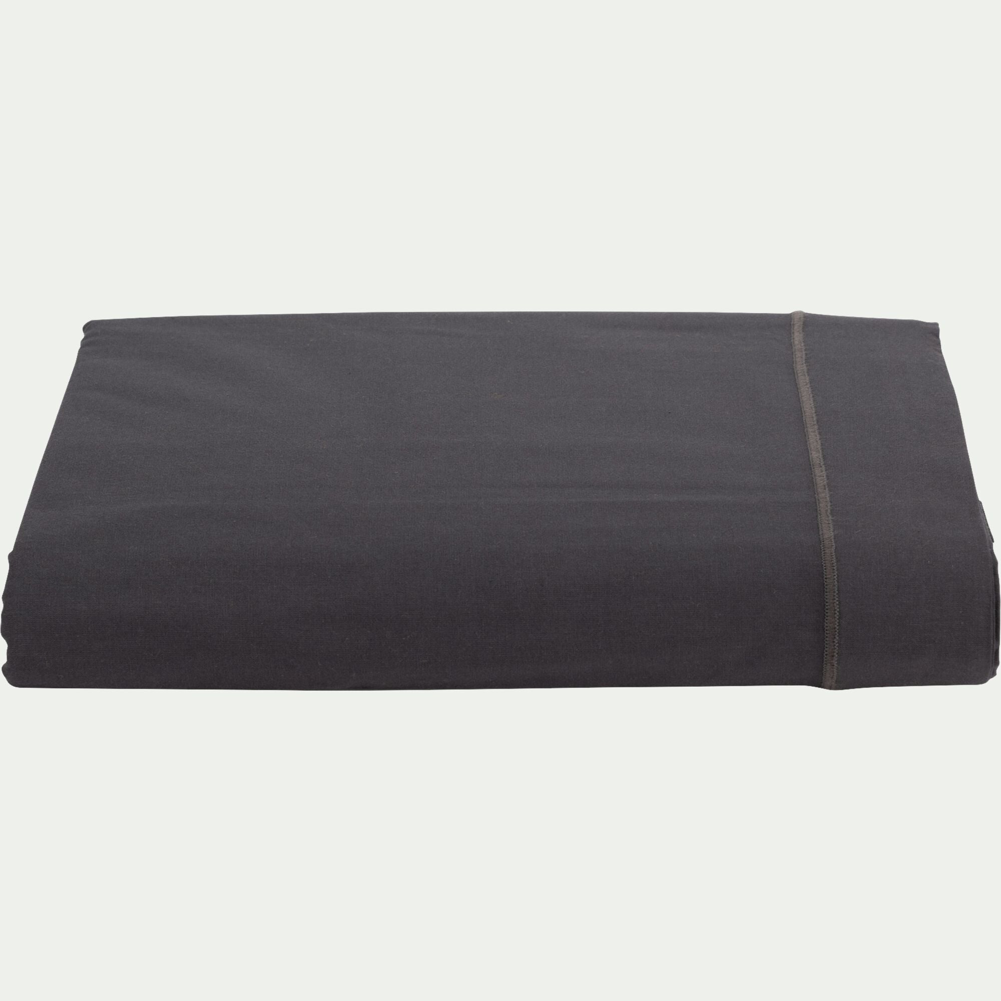 CALANQUES - Drap plat en coton 270x300cm - gris ardoise