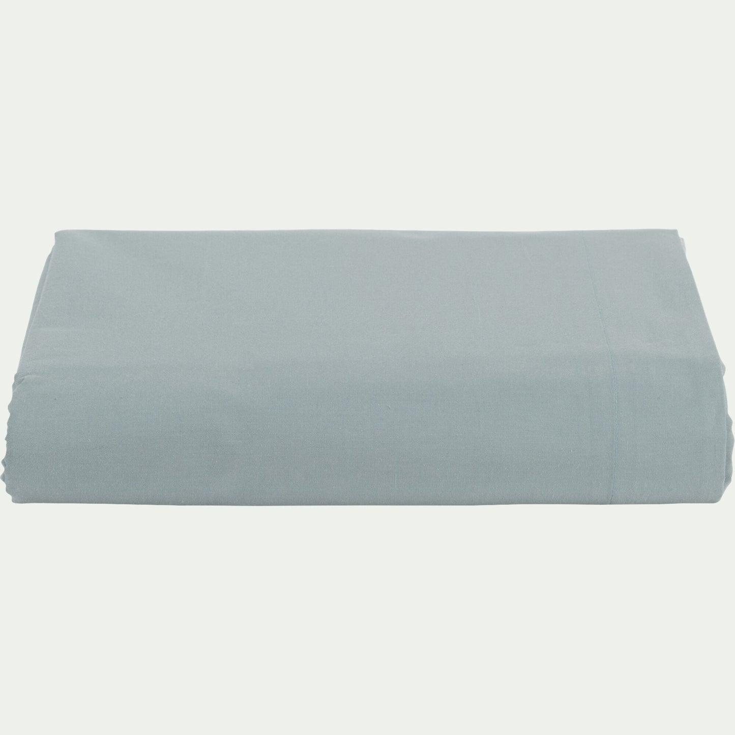 FLORE - Drap plat en percale de coton 270x300cm - bleu calaluna