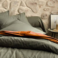 FLORE - Drap plat en percale de coton 270x300cm - brun rustrel