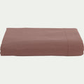 FLORE - Drap plat en percale de coton 270x300cm - brun rhassoul