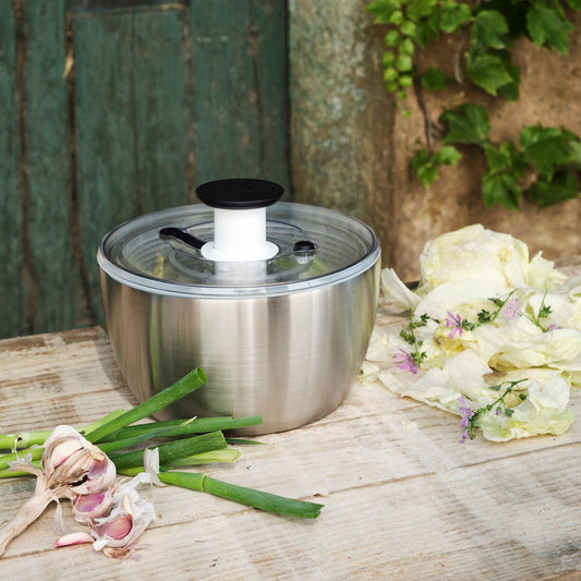 OXO - Essoreuse à salade en inox D26 cm - gris métallisé