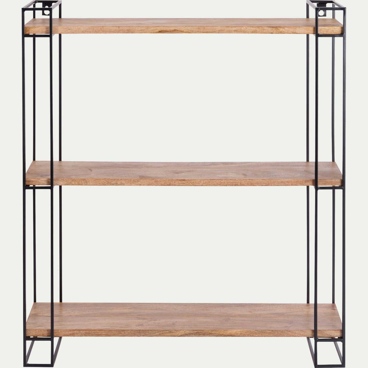 AMALYA - Etagère murale en bois et métal - bois clair L66xl19xH77,5cm