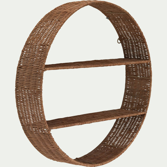 LINDA - Etagère murale en rotin D55xP12cm - naturel