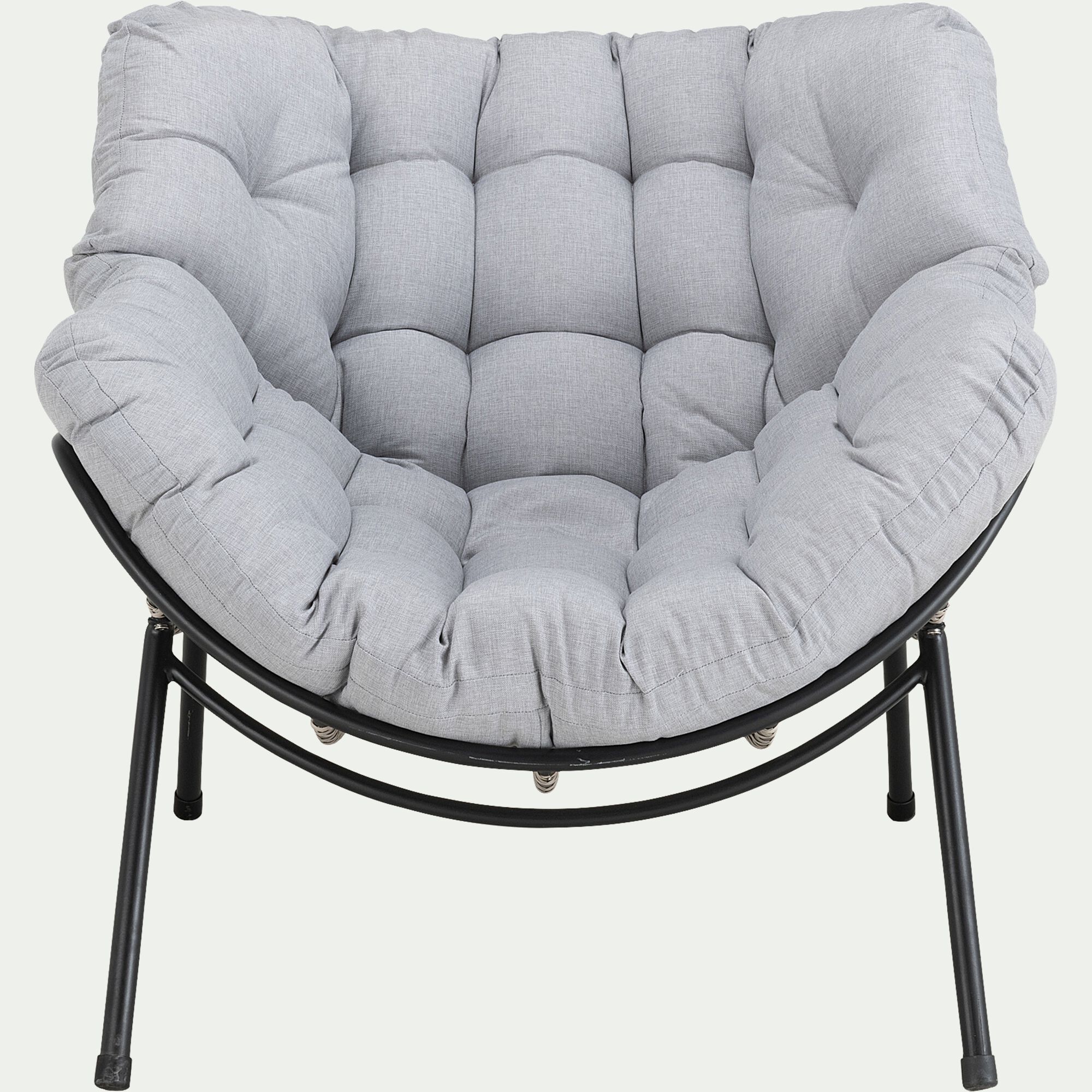 IBIZA - Fauteuil relax en tissu - gris borie