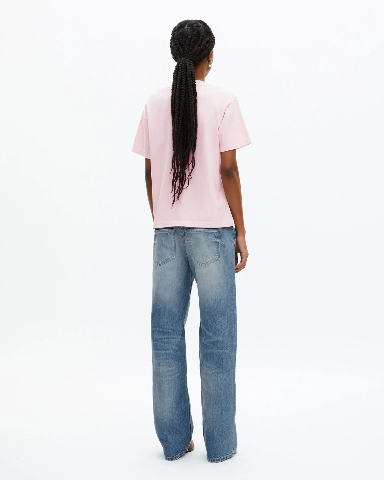T-Shirt avec broderies rose pâle