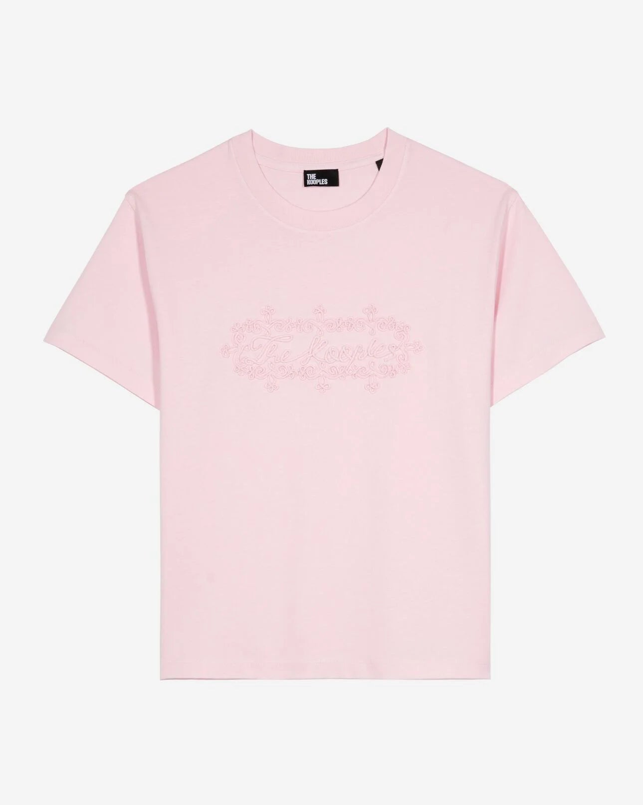 T-Shirt avec broderies rose pâle