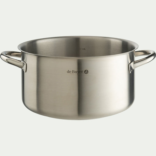 PRIM APPETY - Faitout en inox De Buyer - argenté D24cm (tous feux dont induction)