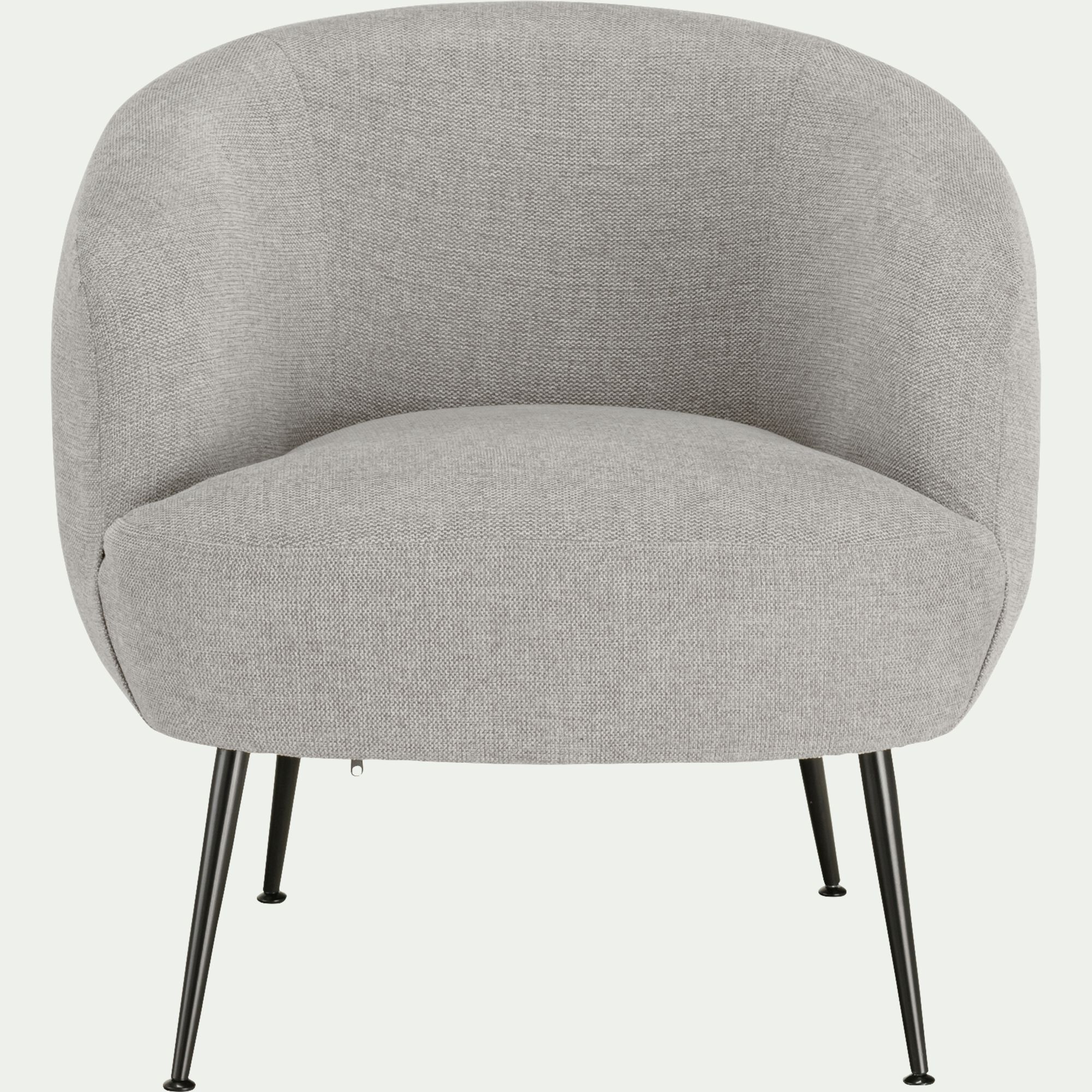ALICE - Fauteuil en tissu avec piétement en acier - gris borie
