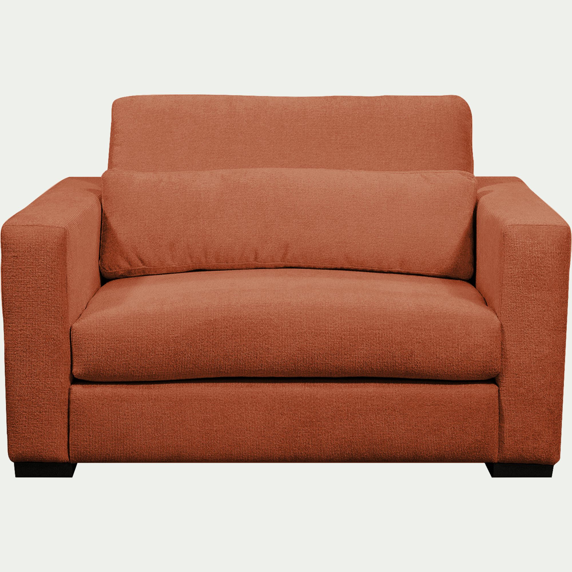 BATIS - Fauteuil fixe en tissu Genesis 1,5 places - brun rustrel