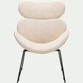 CAZAR - Fauteuil en tissu bouclettes - beige