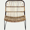 HELOISE - Fauteuil en rotin et métal
