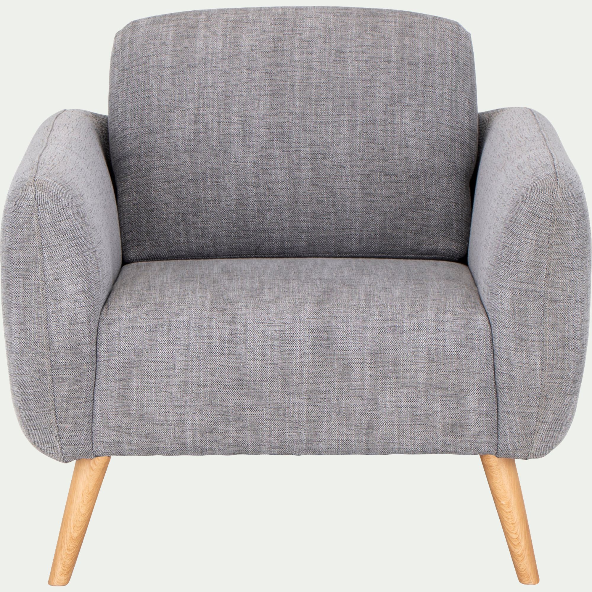 LUCAS - Fauteuil en tissu avec accoudoirs - gris